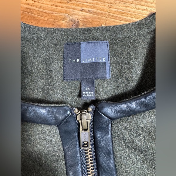 The Limited Women’s Wool Blend Military Utilitarian Army Green Blazer Jacket XS - Picture 9 of 15